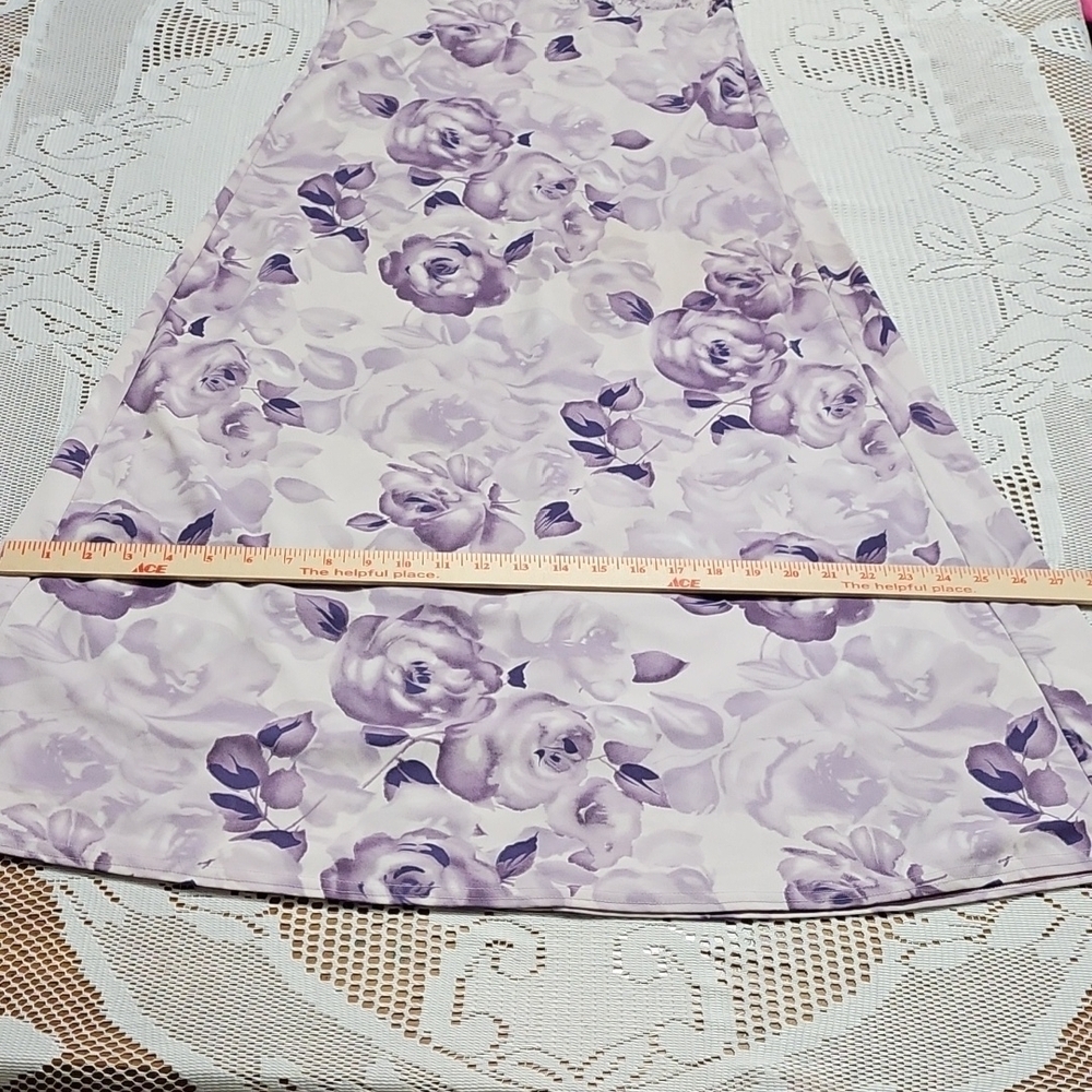 Floral Purple Sleeveless Dress - Picture 12 of 14
